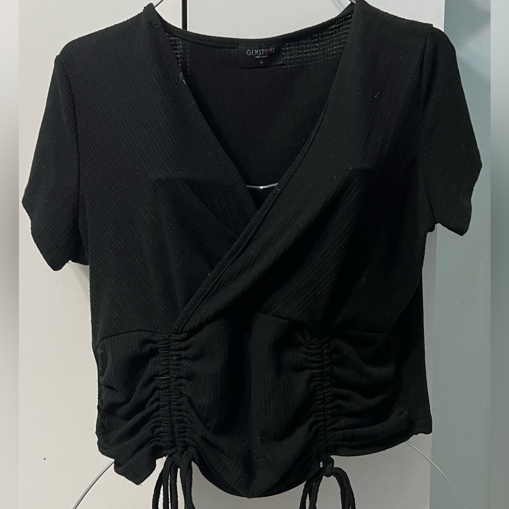 Black Juniors Crop top